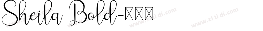 Sheila Bold字体转换